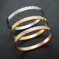 hot sale classical royal zircon bracelet men punk simple bracelet stainless steel bracelets for men jewelry gift