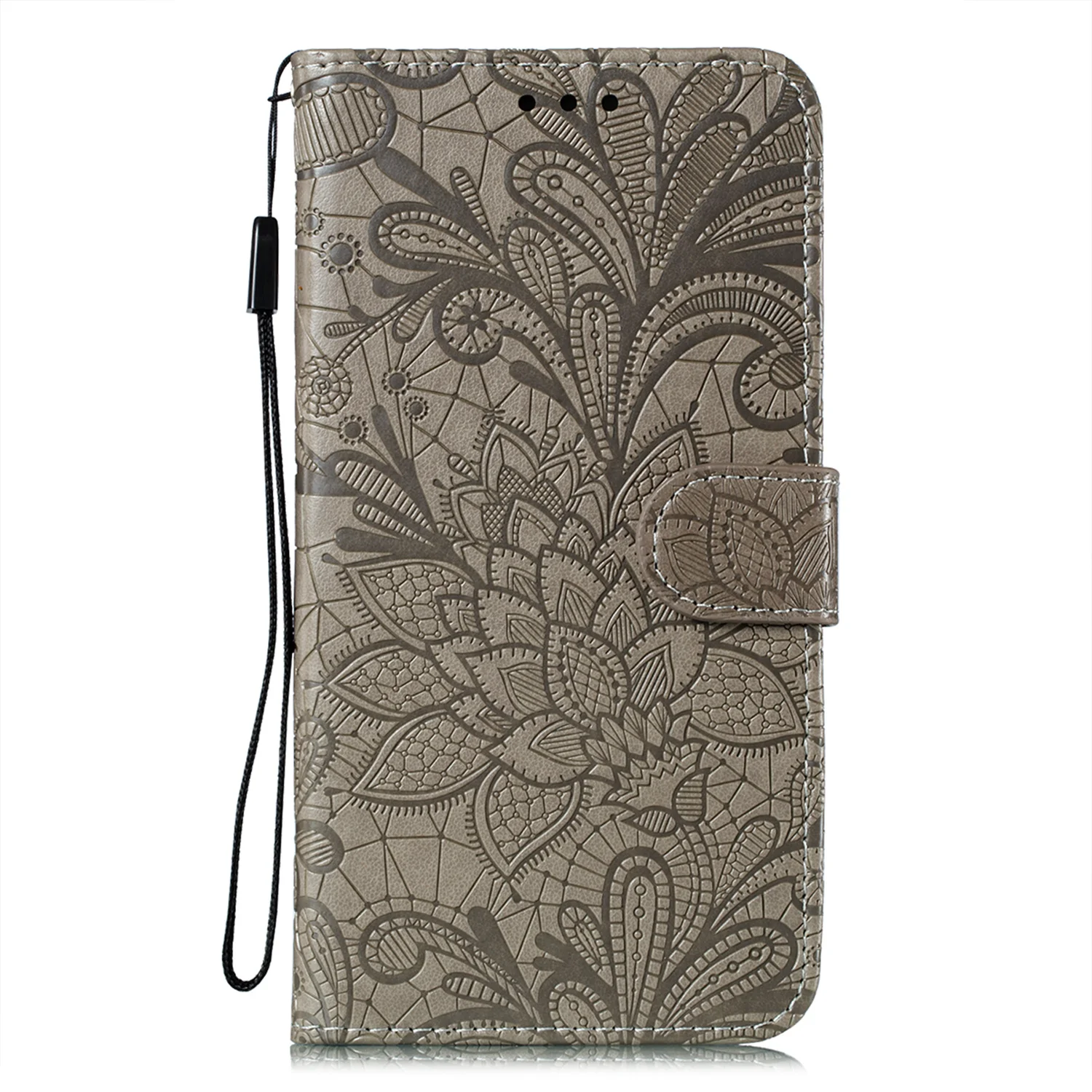 

Lace Flower Leather Wallet Case for iPhone 11 Pro Max 12 Mini X XS Max XR SE 2020 7 8 Plus Cover Flip Embossing Fashion Fundas
