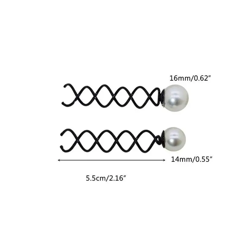 10 шт. Винтовая шпилька для волос с жемчугом