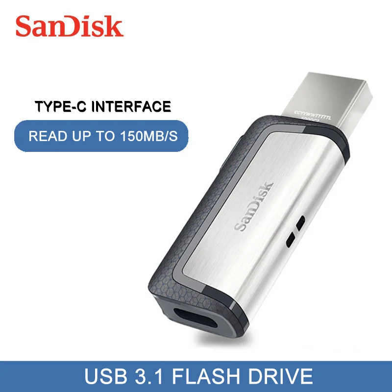 Sandisk SDDDC2 флеш-накопитель 32 Гб Тип-C USB3.1 Dual OTG USB флэш-накопитель 16 150 м/с 64 памяти usb