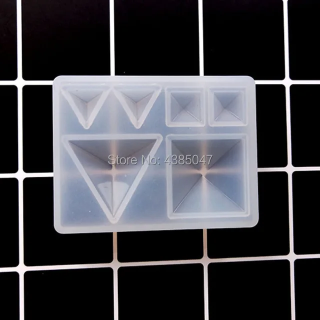 Triangle and square 1 шт. Геометрическая любовь Дельфин Подвеска для изготовления прозрачных УФ-полимерных силиконовых комбинированных форм для изготовления самодельных аксессуаров - Цвет: Triangle and square