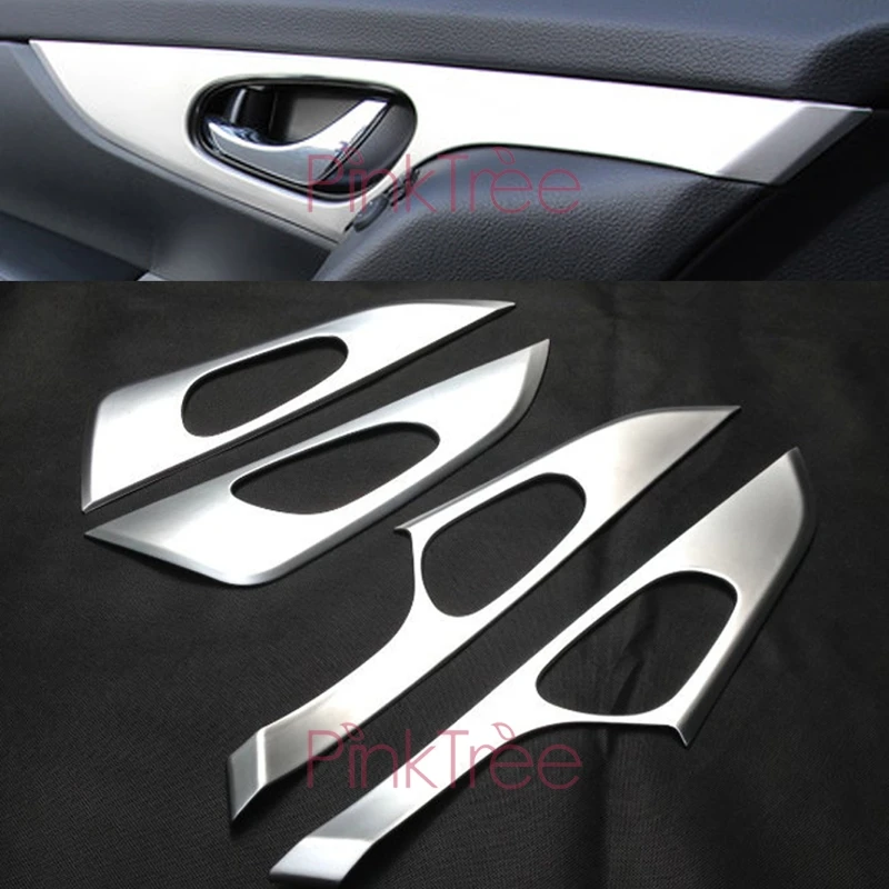 

Для Nissan X-trail 2014-2016 2017 2018 Матовый Серебристый Хром интерьерная формовочная дверная ручка чаша крышка автомобиля SUV Стайлинг Аксессуары