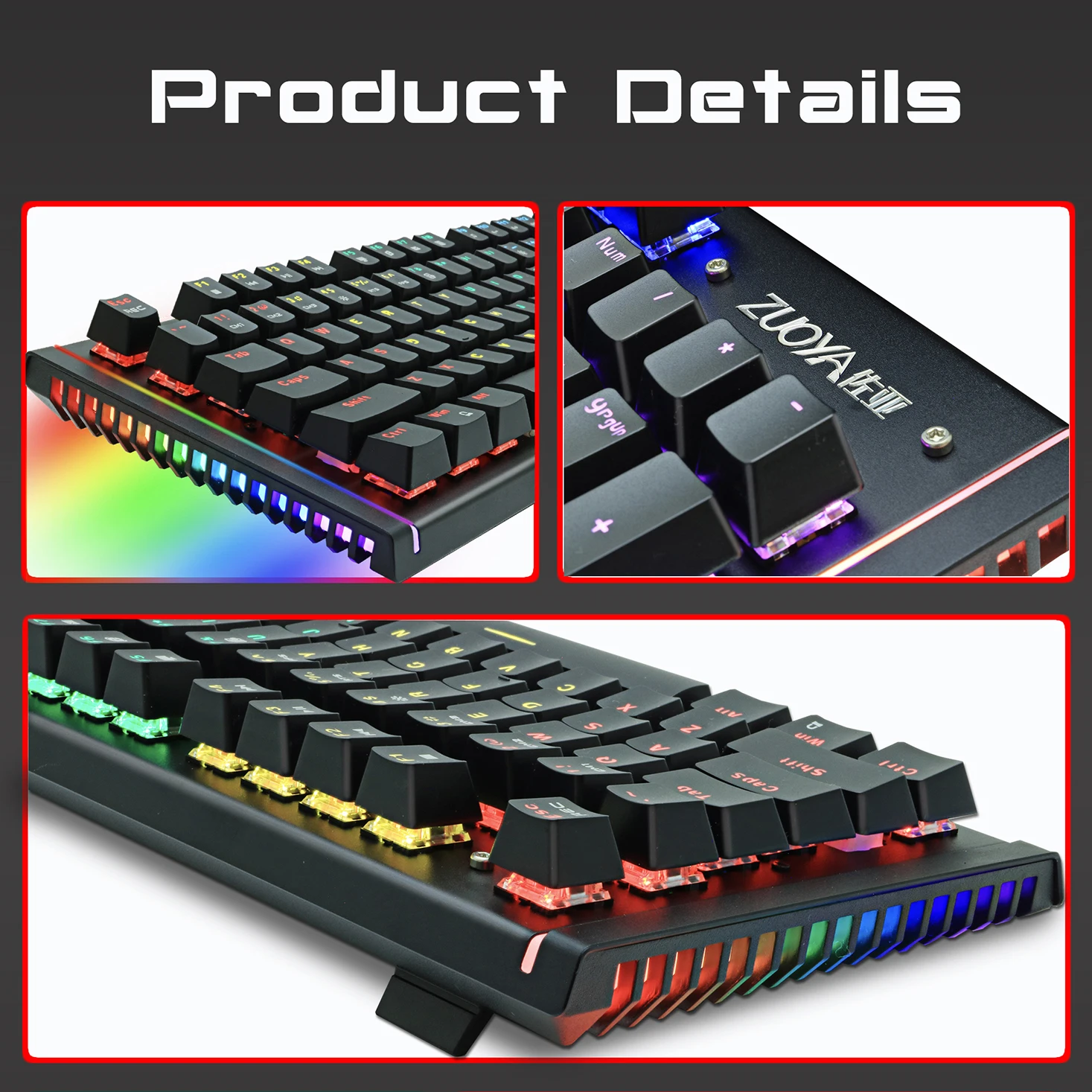 gaming mechanical keyboard wired gaming anti ghosting 104 keycaps with rgb backlight russian keyboard gamer ergonomic for pc l free global shipping