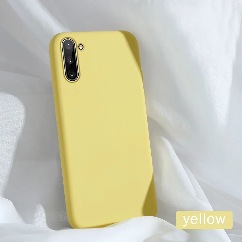 Yellow Жидкий силиконовый чехол для телефона для samsung самсунг Galaxy A50 A70 A50S A30S A40 A20 A10 S10 S9 S7 Примечание 10 8 9 плюс роскошный задняя крышка корпуса чехол s чехол нателефона чехлы - Цвет: Yellow