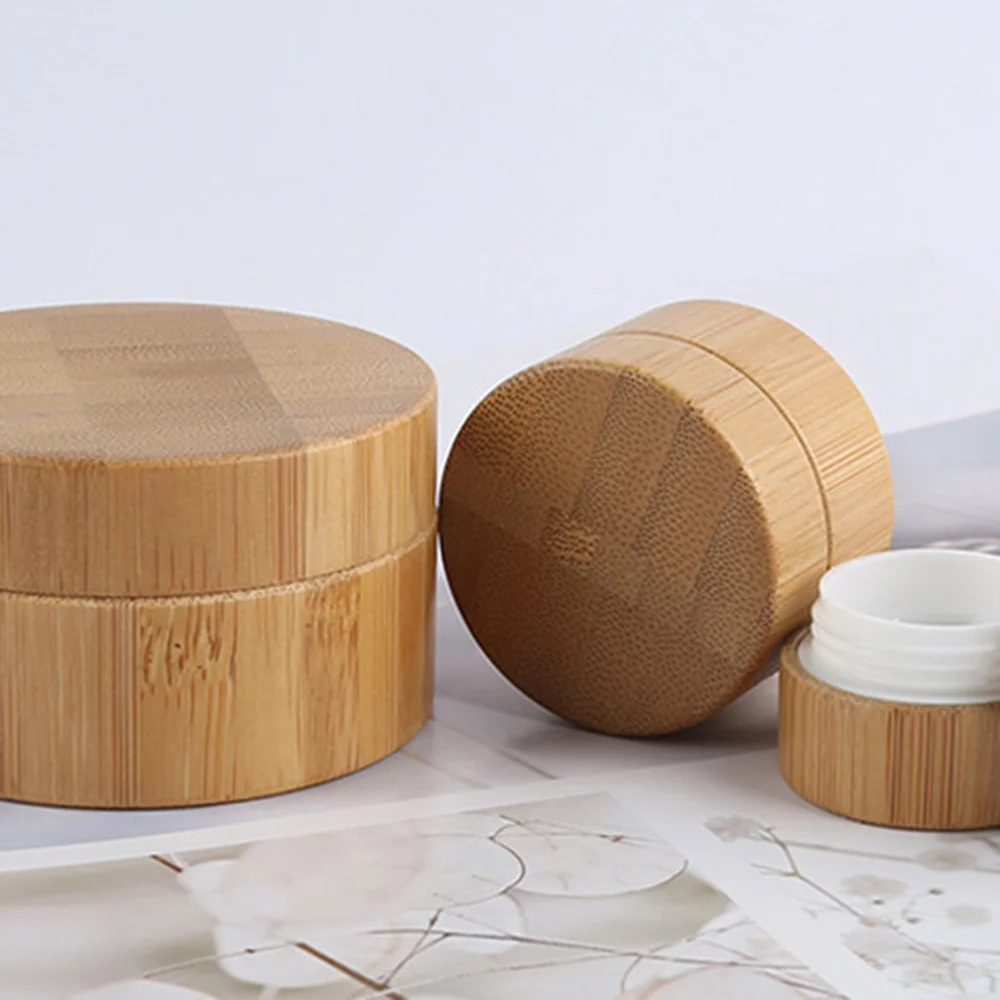 

5g Bamboo Cream Box Cream Bottle Cosmetic Separated Bottle Handcraft Empty Travel Bottle
