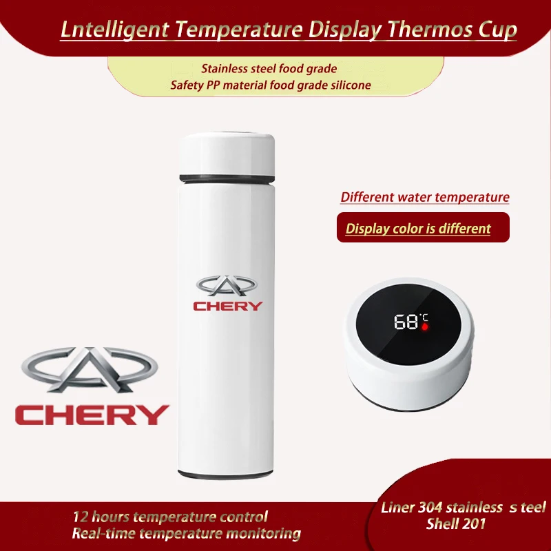 

Car Accessories Soup Coffee Mug Thermos Water Bottle for For Chery Fulwin QQ Tiggo TIGGO 3 4 5 7 PRO 8 3 5 T11 A1 A3 A5
