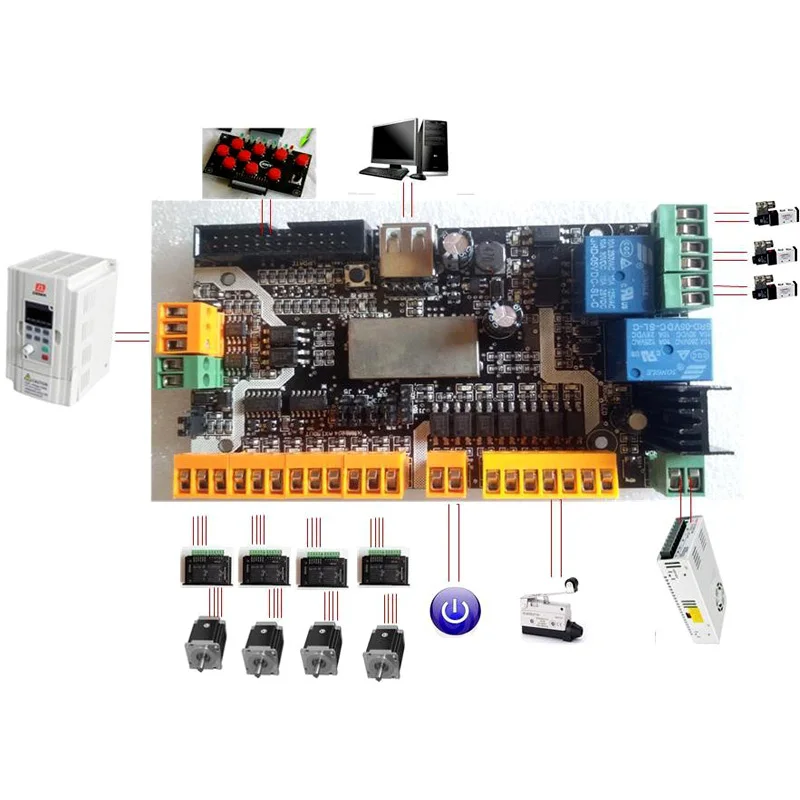 

3-осевые 4-осевые контрольные карты можно заменить MACH3 для лазерного usb-станка «сделай сам» с ЧПУ