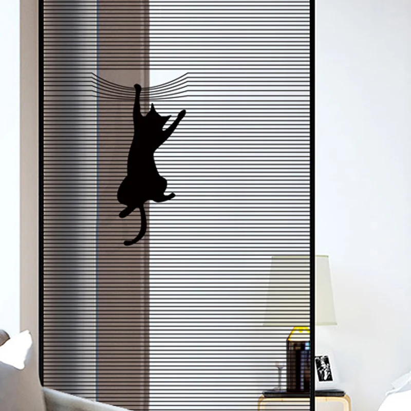 

Home creative adhesive self-adhesive film custom privacy partition transparent simple line glass film sticker
