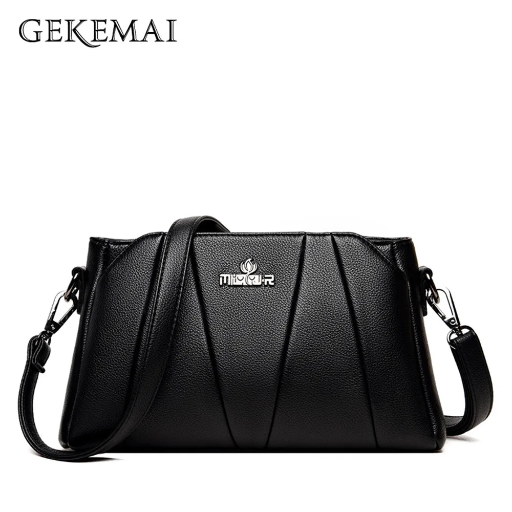 

New Luxury Women's Crossbody Bags Solid Color Design Ladies Genuine Leather Shoulder Bag Fashion Casual Women Bags Sac A Main