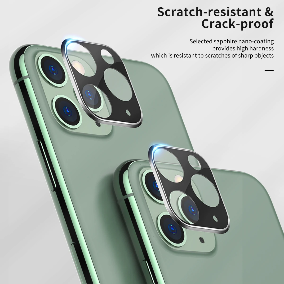 ROCK 2 шт 3D полная задняя крышка для объектива камеры Защита экрана для iPhone 11 Pro Max пленка из закаленного стекла алюминиевый чехол для объектива Защита