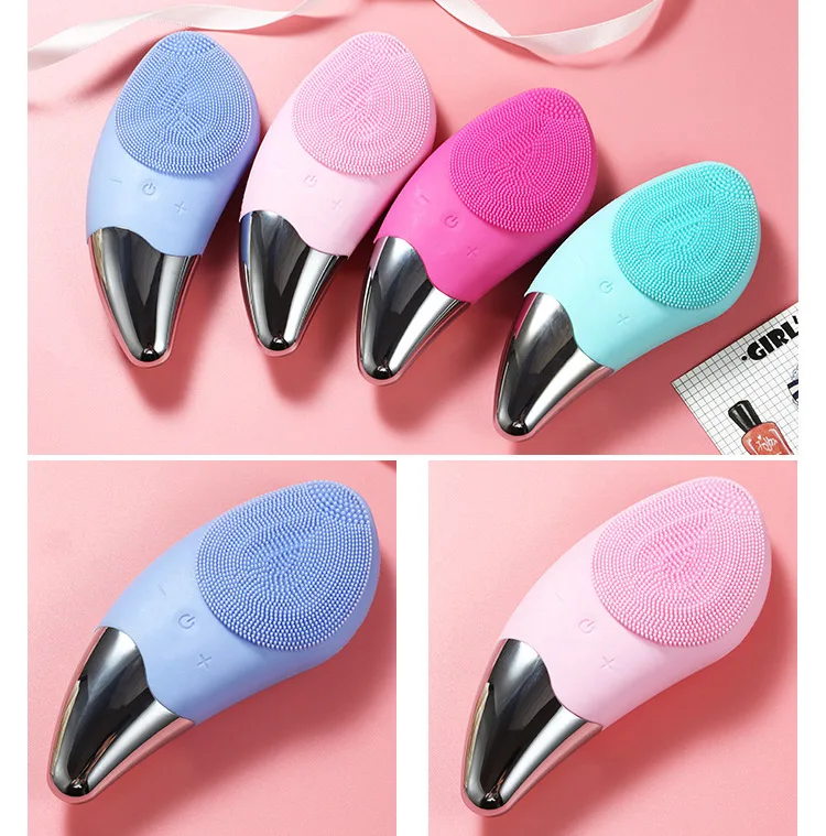 Электрический силиконовый скруббер для лица очищающая щетка Devicefor Глубокая