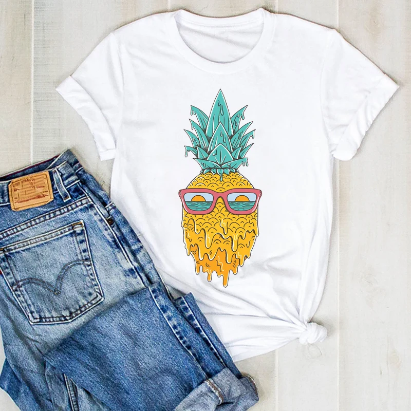 

Women Pineapple Love Tumblr Kawaii Lady Fruit Beach Ladies Summer T Tee Tshirt Womens Female Top Shirt Clothes Graphic T-shirt