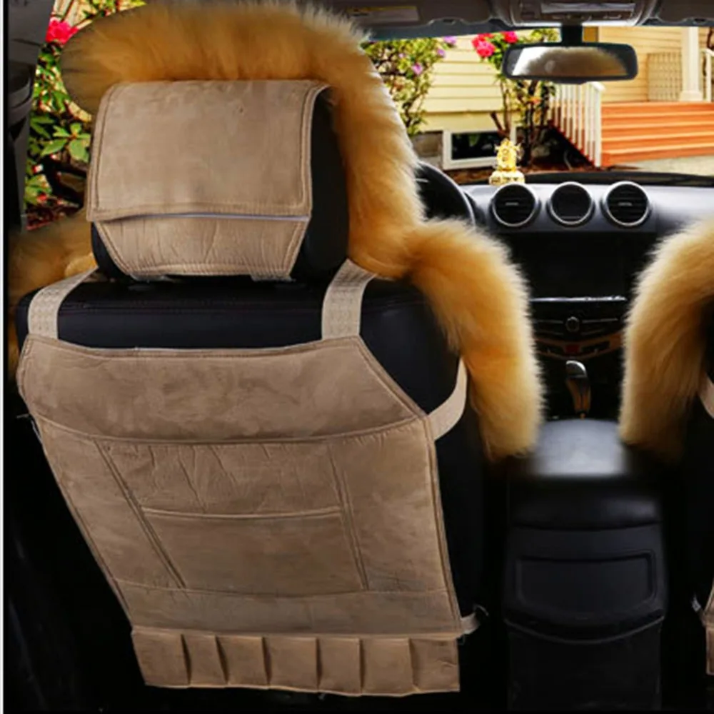 Чехол на сиденье из 100% австралийской чистой натуральной шерсти 12 цветов зимняя