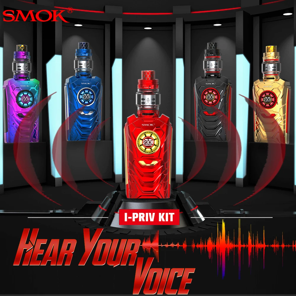 Оригинальная электронная сигарета SMOK I-PRIV 230W с голосовым управлением Iron Man вейп