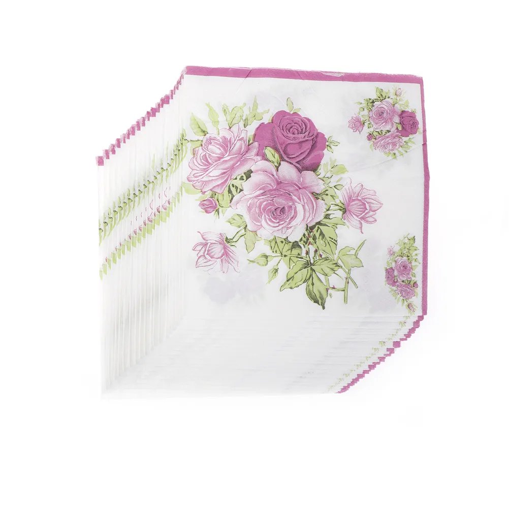 20 фото/партия роза бумажная салфетка цветок праздничный и фотоальбом 33 см * | Дом