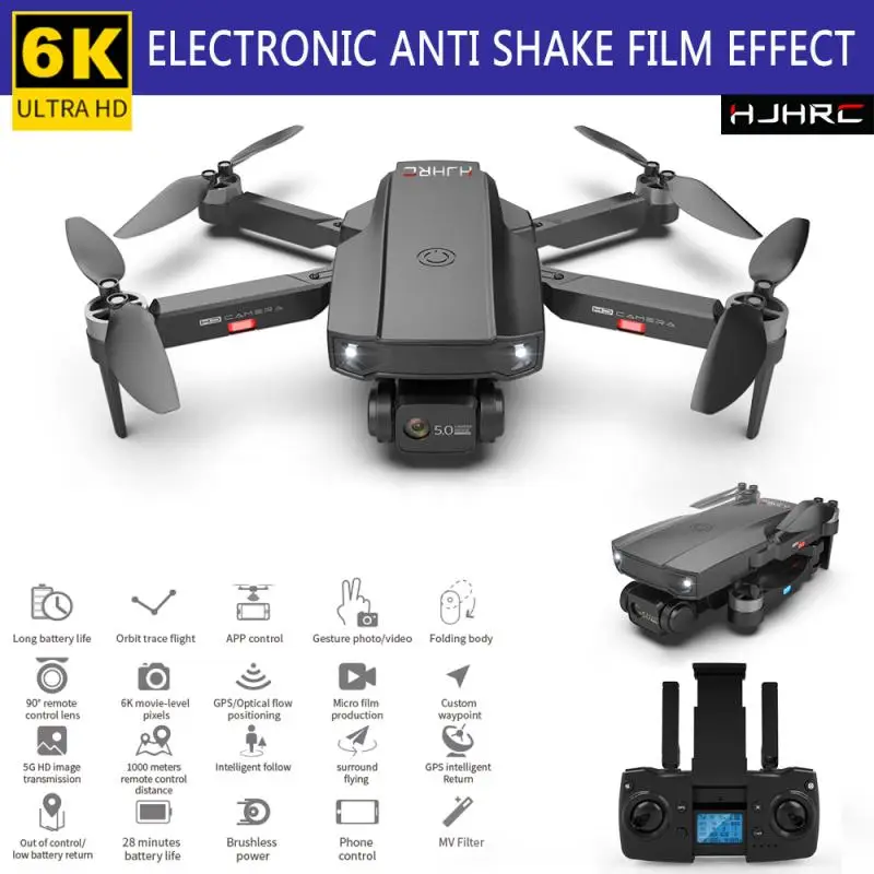 

S1 Brushless Foldable Drone With 25mins Flight Time 1km Long Remote Distance Aerial Drone With 6K HD Dual Camera Recording GPS