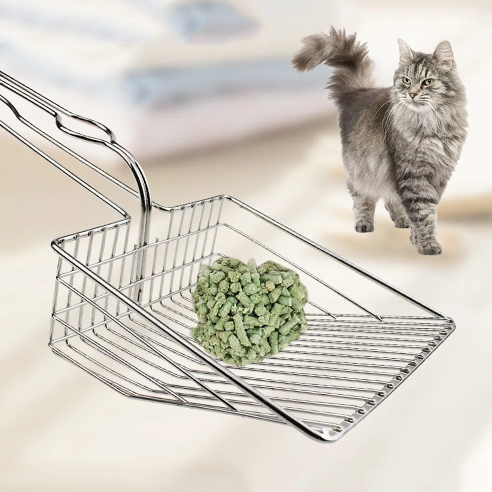 Кошачья лопатка для домашних животных металлическая лопата кошачий песок туалет