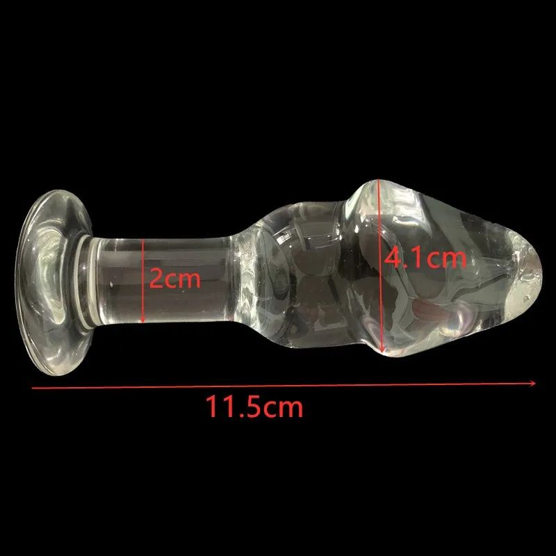 Большой стеклянный фаллоимитатор Хрустальная Анальная пробка бусины унисекс