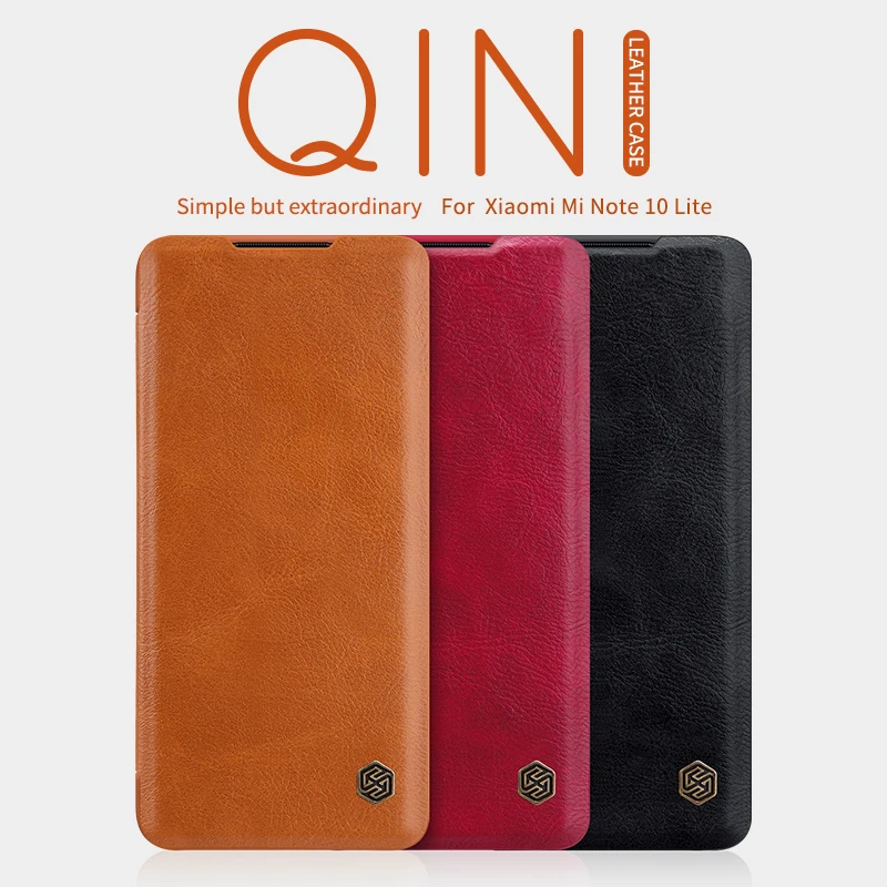 Кожаный чехол для Xiaomi redmi Note 9 Pro Funda note 8 NILLKIN Qin откидной кожаный чехол-бумажник Mi 10
