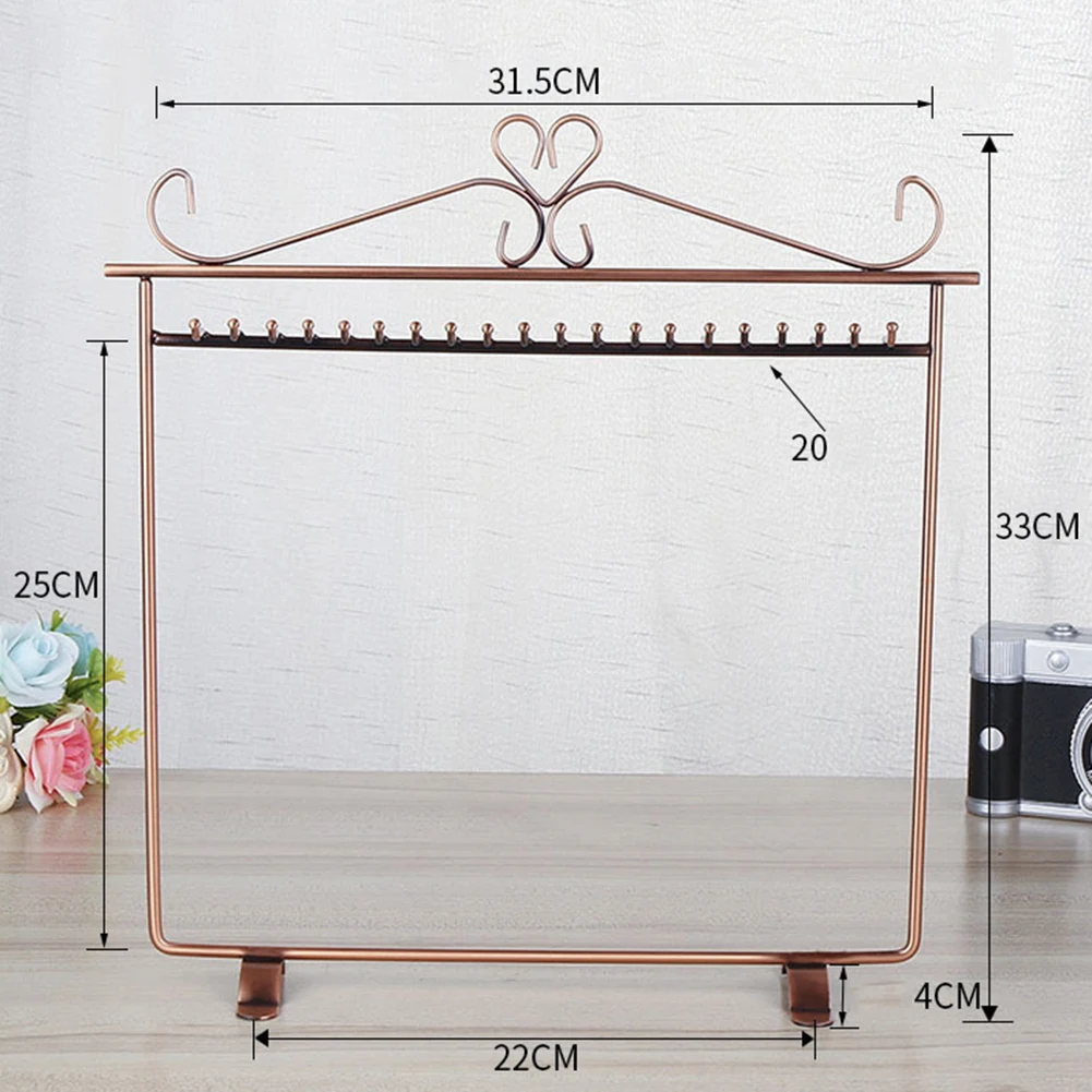 Storage Jewelry Hanger Necklace Earring Metal Jewelry Rack Pedant Display Stand Earring Holder Jewelry Organizer Necklace Hanger images - 6