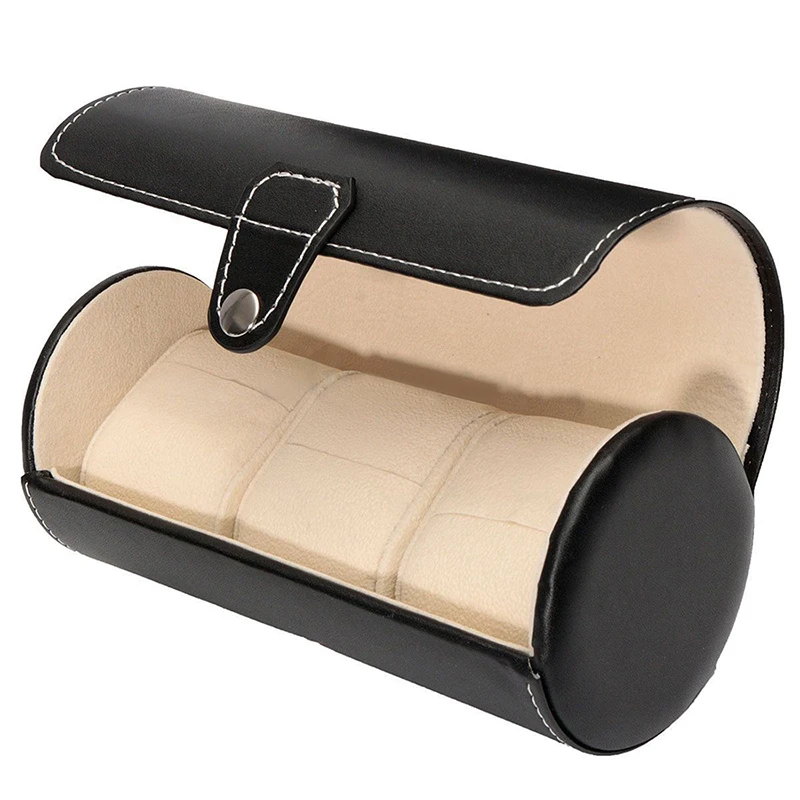 

3 Slot Watch Box Travel Case Wrist Roll Jewelry Storage Collector Organizer