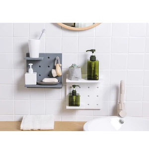 Полка настенная пластиковая, многофункциональная, для хранения аксессуаров, для кухни и ванной