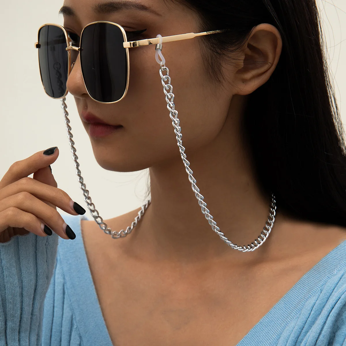 

New Chic Women Lanyard Sunglasses Chain Metal Reading Glasses Chains Hanging Neck Chains Cords Holder Eyeglasses Strap