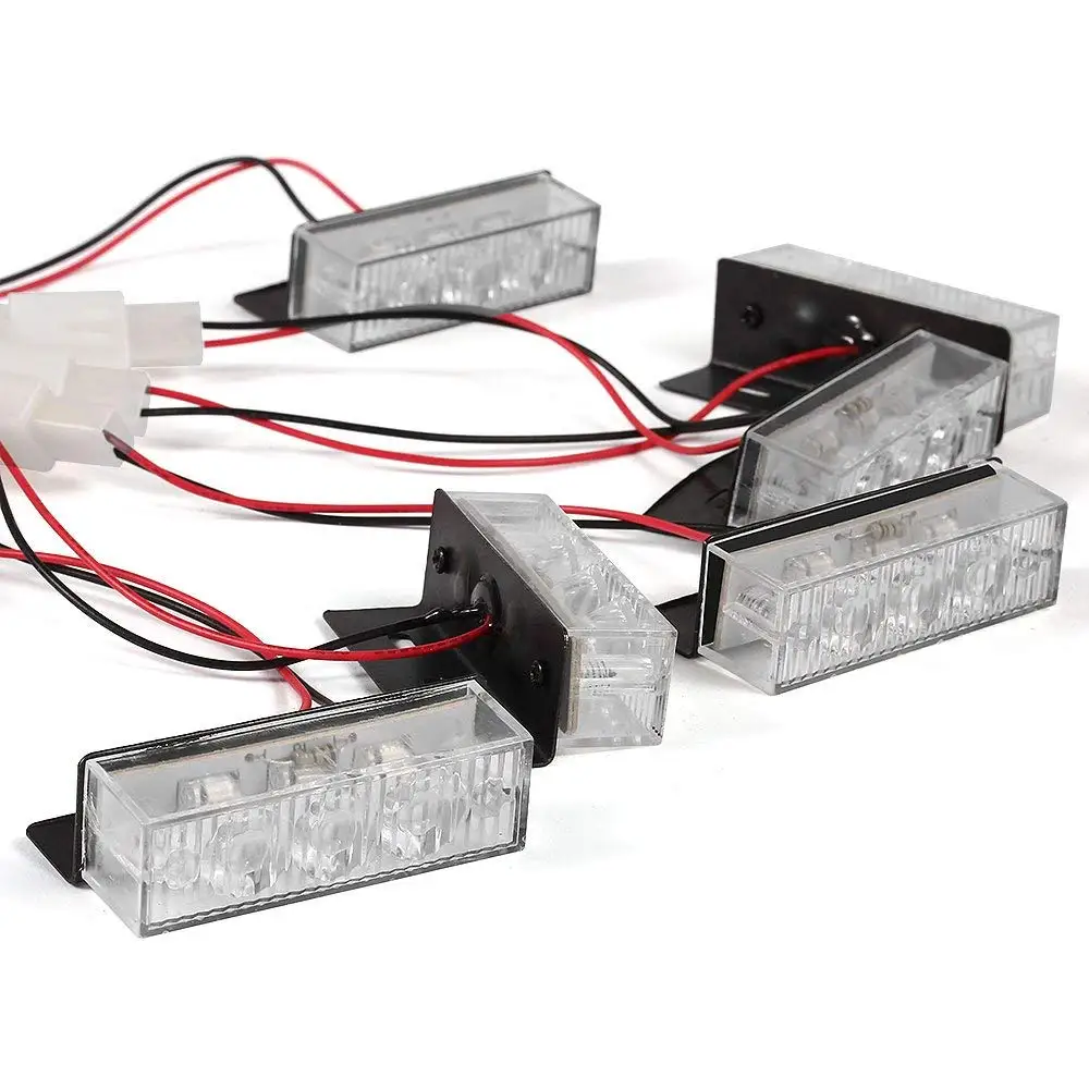 Car Front Grille Strobe Light Head 12V LED Mini Flashing Emergency lamp Police Warning Flash Signal light Daytime running lights |