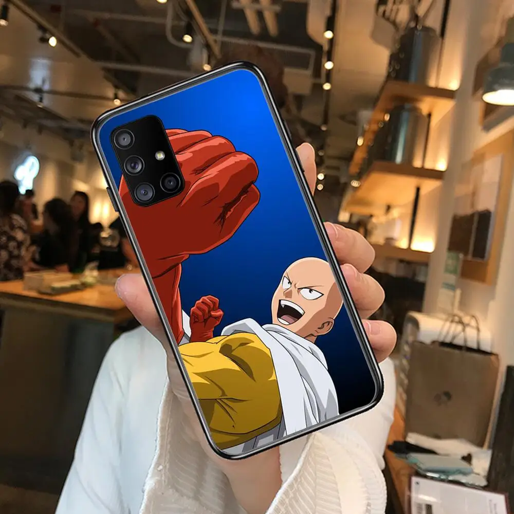 

One punch man Phone Case Hull For Samsung Galaxy A 50 51 20 71 70 40 30 10 80 E 5G S Black Shell Art Cell Cove