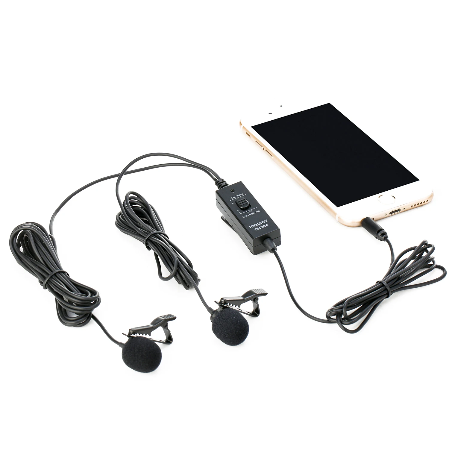 Двойные петличные микрофоны MOURIV CM204 гарнитура с креплением на лацкане микрофон