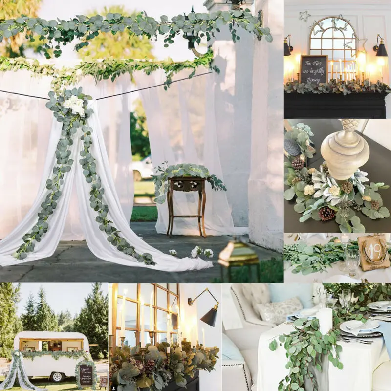 Искусственные эвкалиптовые листва домашний декор висячие украшения пластиковая