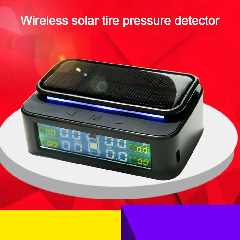 

New Car Smart External Tyre Pressure Monitoring System TPMS USB/Solar Power Auto Security Alarm Systems Tyre Pressure Sensor
