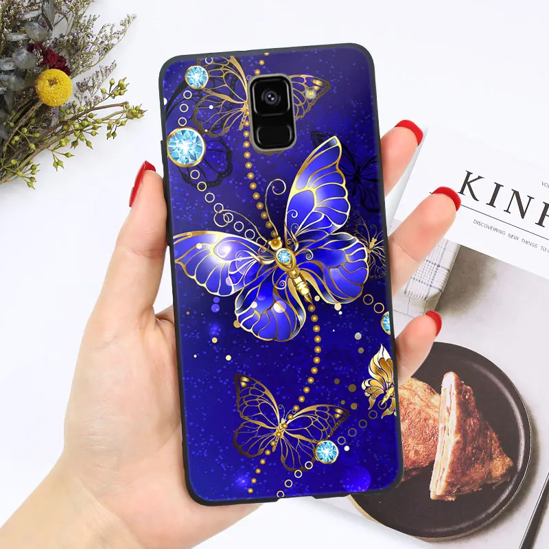 oo18 Мягкий для samsung J6 плюс чехол Глянцевая блестящая для samsung Galaxy J4 Plus J3 J5 J7 чехол Coque - Цвет: oo18