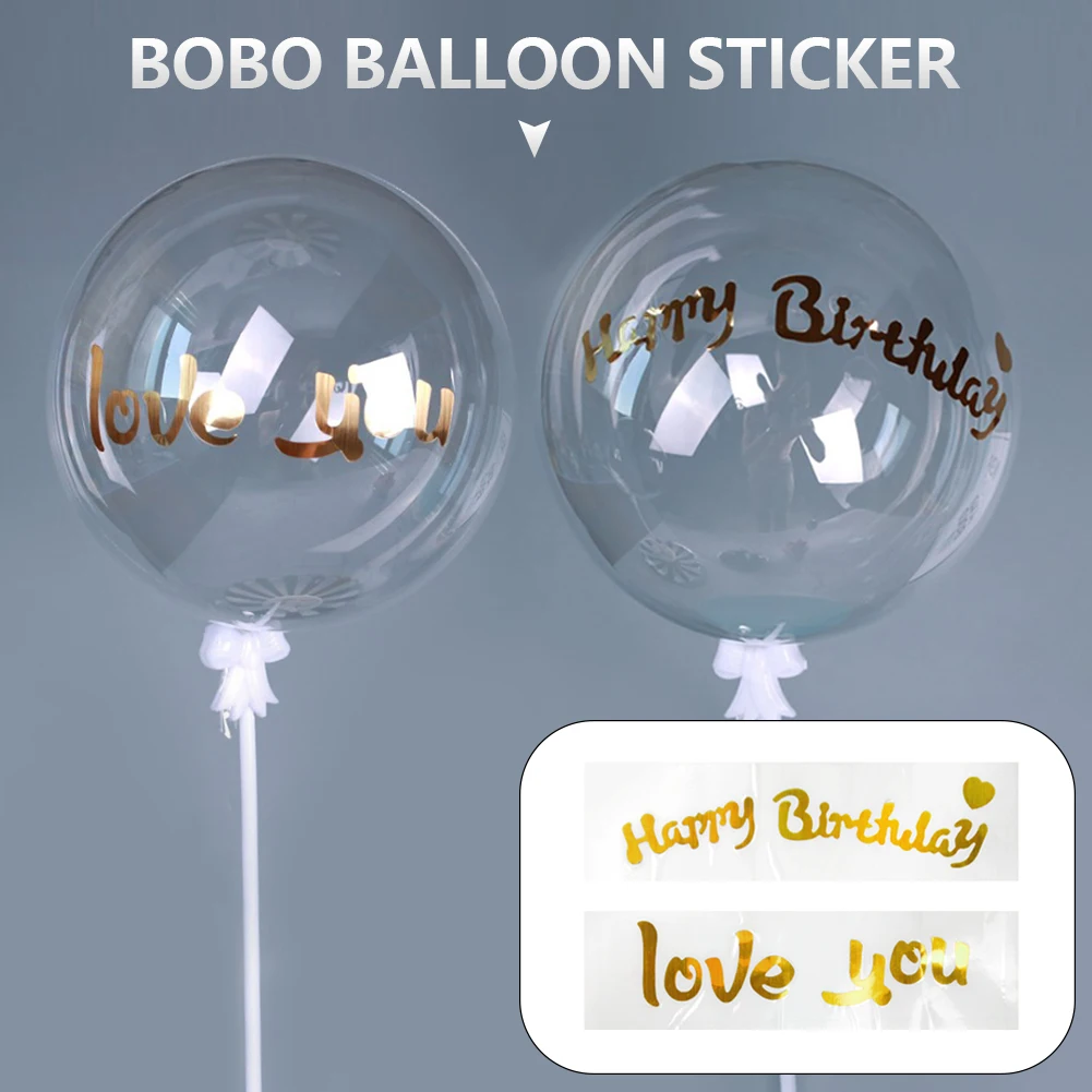 5Pcs/set Balloon Sticker for Bubble Ballons Bobo Clear Helium Baby Shower Birthday Party Decoration Wedding Props Supplies | Дом и сад