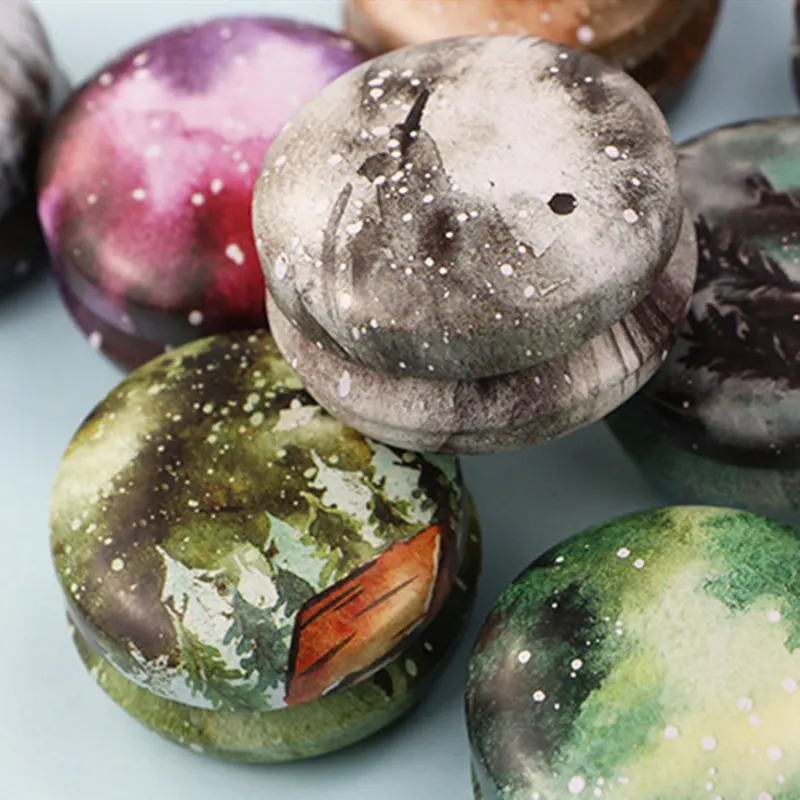 Элегантная портативная мазь железная банка с рисунком цветов пустые жестяные