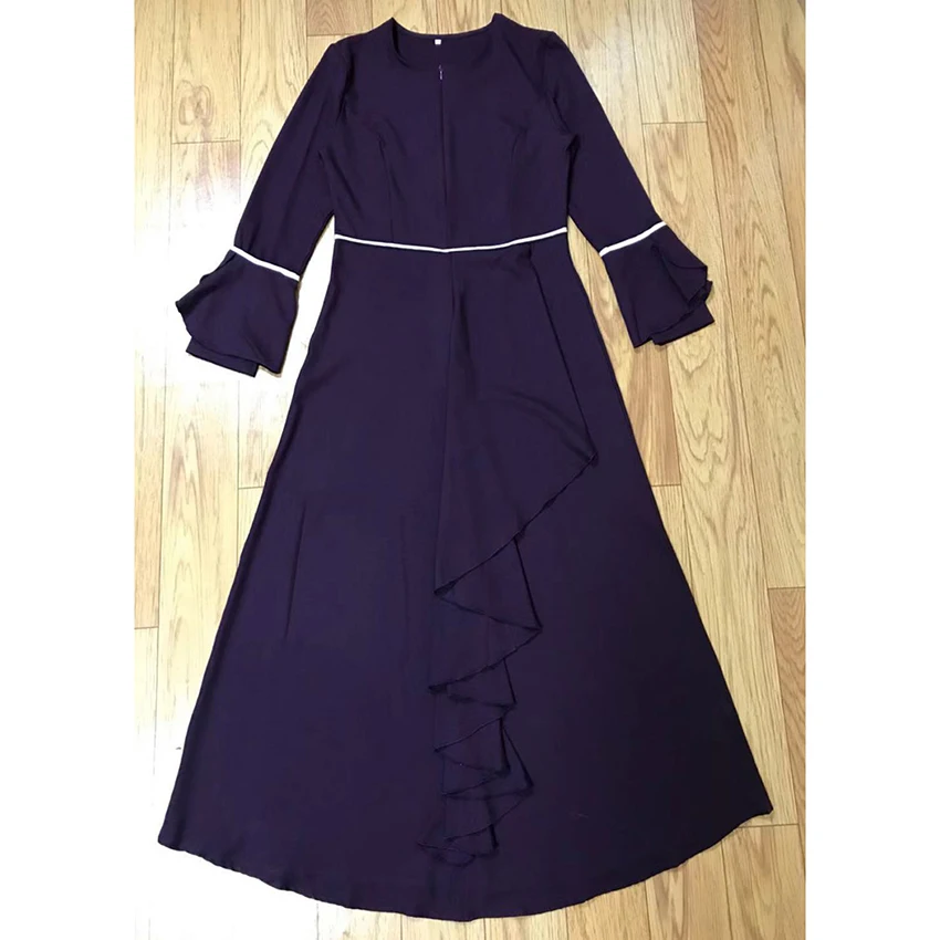 Wanita Muslim Abaya Malaysia Indonesia Tradisional Gaun Panjang Maxi Islam Gaun Turki Arab Pakaian Pakaian