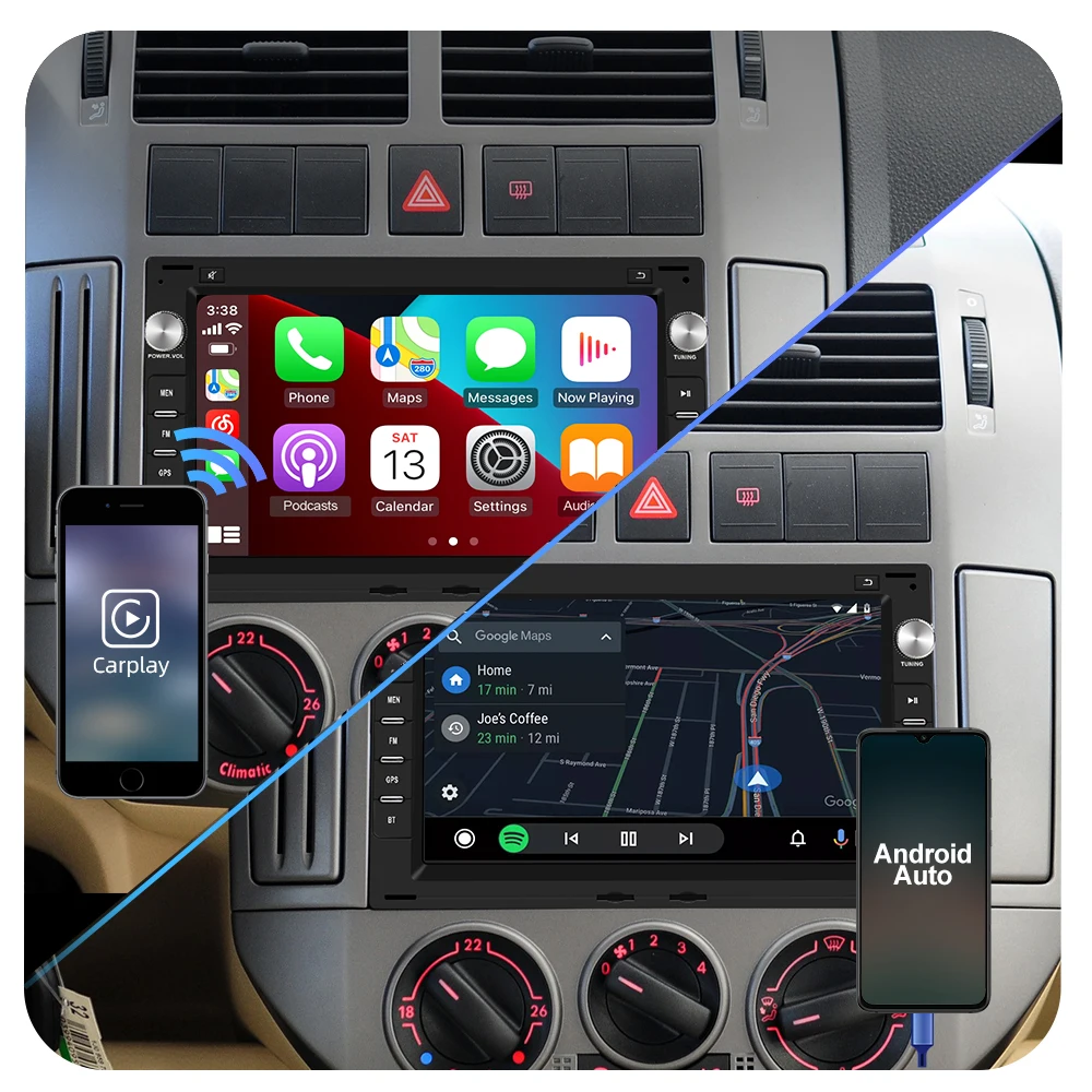 Автомагнитола Isudar стерео-система на Android 10 для VW/Volkswagen/GOLF/POLO/TRANSPORT T5/Passat B5/SHARAN/Bora с