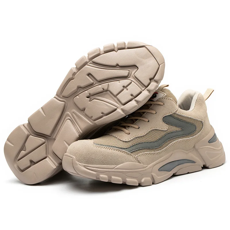 

Summer Indestructible Anti-Smash Steel Toe Men's Work Safety Shoes Lightweight Comfortable Breathable And Fashionable Work Boots