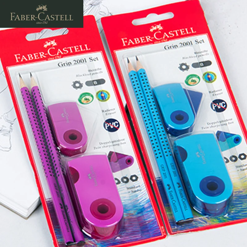 

FABER-CASTELL Triangle Pencil with A Double-hole Roll Knife Pencil Eraser Multi-functional Set for Elementary School Students