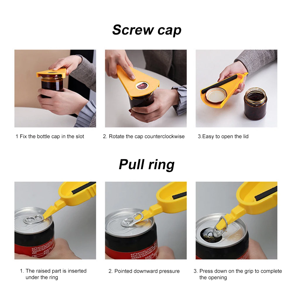 

Can Opener Bottle Cap Fast Lid Opener Bottle Opener Japanese Rotating Multi-Purpose Bottle Opener Kitchen Gadgets Wine Opener