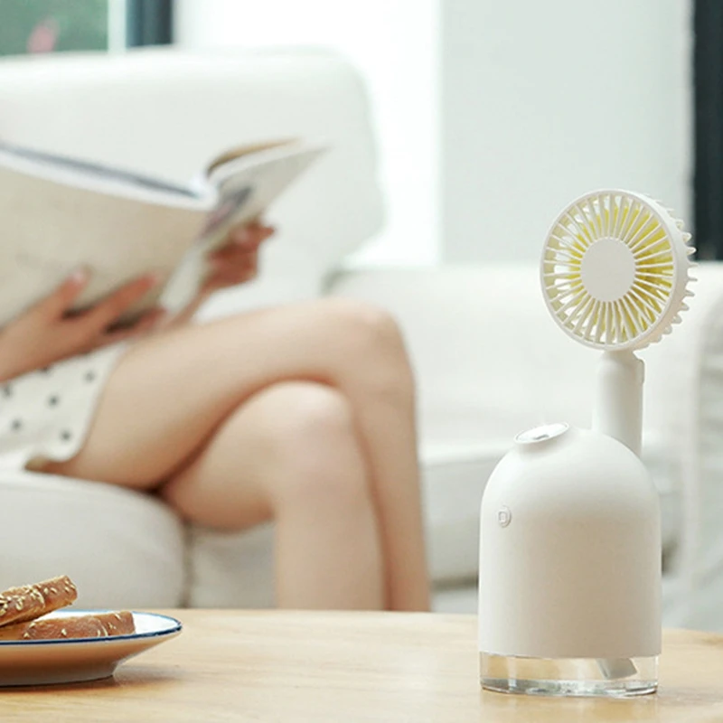 Вентилятор на батарейках 2000 мАч с увлажнителем воздуха Usb Ароматический диффузор
