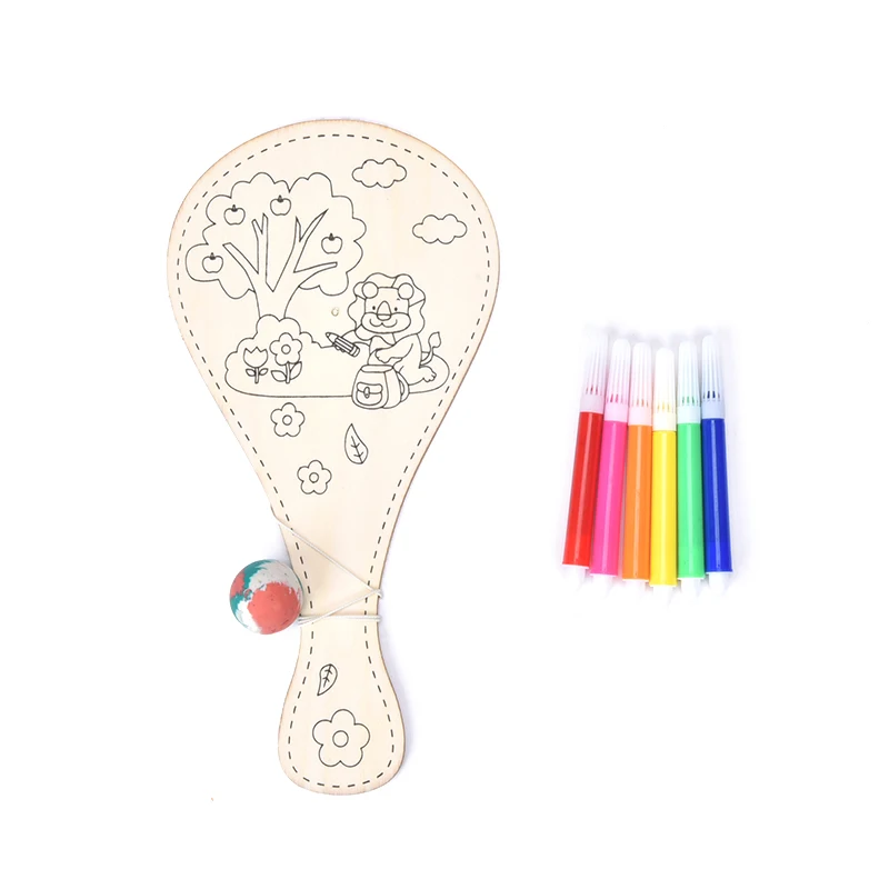 SZ Паровая картина деревянная игрушка ракетка граффити игрушки для детей DIY