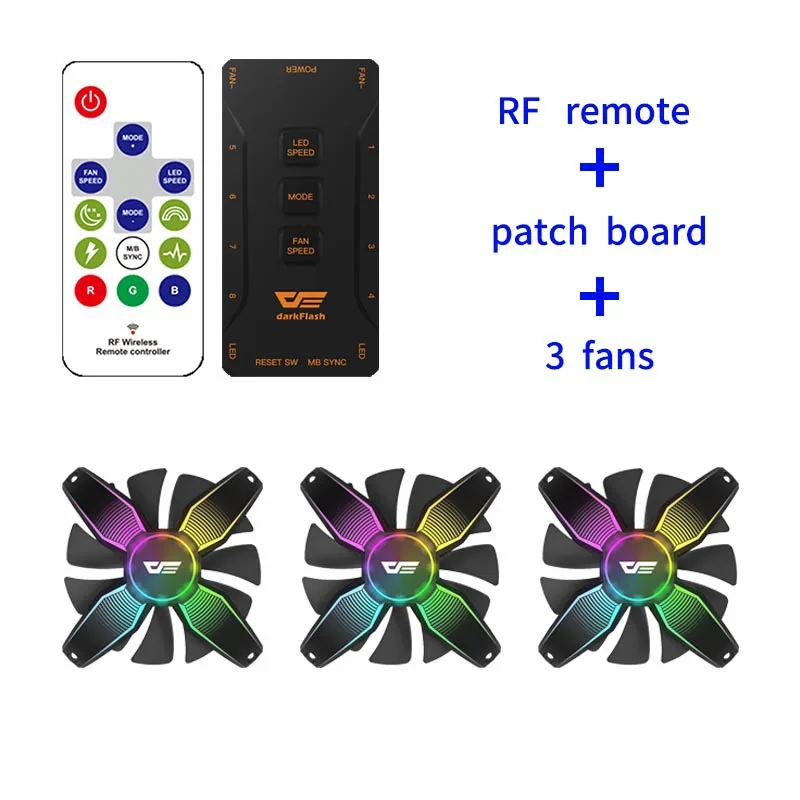 3fan Aigo Talon pro, 120 мм, чехол для компьютера, вентилятор, кулер для процессора, Охлаждающий радиатор, 12 В, без рамки, RGB, охлаждающий вентилятор для процессора, тихий, для Inter и AMD - Цвет лезвия: 3fan