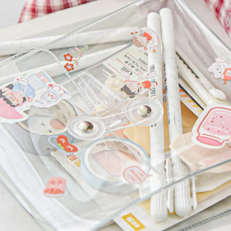 

Fashion Waterproof Transparent Cosmetic Bag Cute Makeup Bags Storage Pouch Make Up Organizer PVC Zipper Toiletry Bag