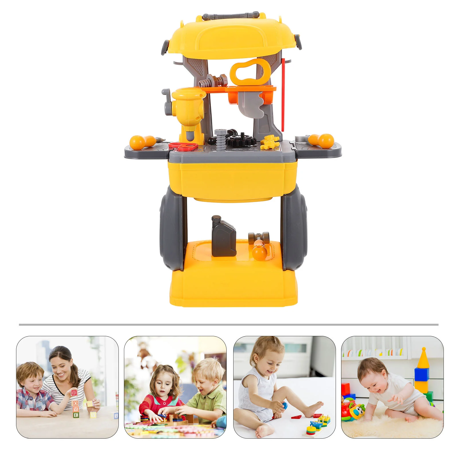 

1 Set of Simulation Worker Toys Kids Repair Tool Playthings Portable Plaything