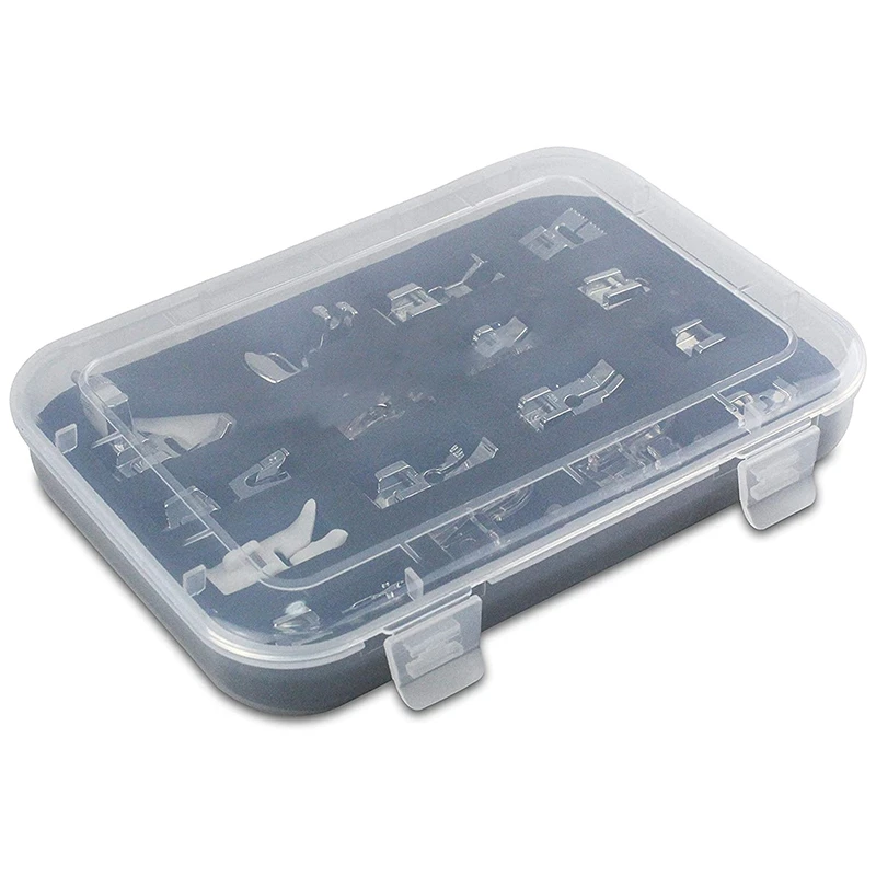 Акция! Набор прижимных лапок комплект из 16 с низким стержнем для швейной машины