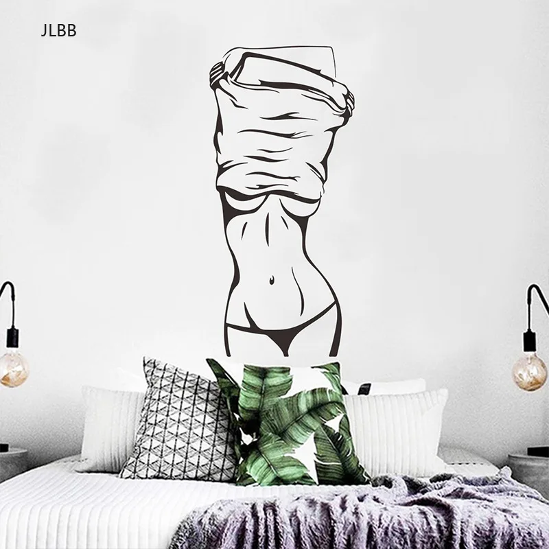 Сексуальная девушка стены Стикеры Творческий гостиная спальня украшения