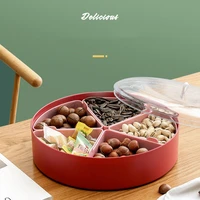 creative compartment with lid storage box candy tray home living coffee table chinese new year snacks melon seed dried fruit box