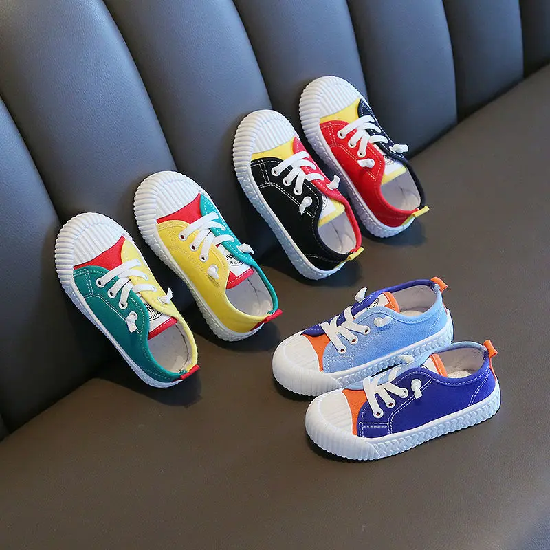 

2021 Spring Canvas Shoes Autumn New Korean Style Children Canvas Shoes Children Shoes Boys Girls Sneakers