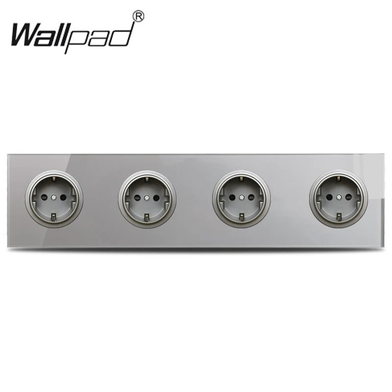 Wallpad L6 серая четырехъярусная немецкая штепсельная вилка европейского стандарта